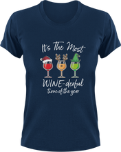 Load image into Gallery viewer, It's The Most Wine-Derful Time Of The Year T-Shirtchristmas, Ladies, Mens, Unisex, wine