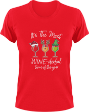 Load image into Gallery viewer, It's The Most Wine-Derful Time Of The Year T-Shirtchristmas, Ladies, Mens, Unisex, wine