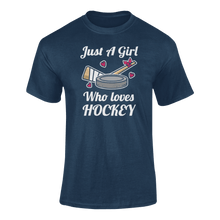 Load image into Gallery viewer, Just A Girl Who Loves Hockey T-ShirtLadies, Mens, Unisex, Wolves Ice Hockey