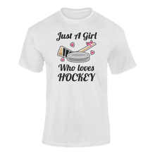 Load image into Gallery viewer, Just A Girl Who Loves Hockey T-ShirtLadies, Mens, Unisex, Wolves Ice Hockey