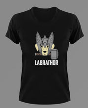 Load image into Gallery viewer, Labrathor T-Shirtanimals, books, coffee, dog, Ladies, Mens, pets, Unisex
