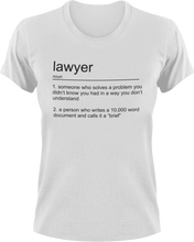 Load image into Gallery viewer, Lawyer T-Shirtjob, Ladies, law, lawyer, Mens, noun, Unisex