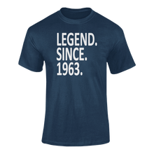 Load image into Gallery viewer, Legend Since 1963 60th Birthday T-shirtbirthday, Ladies, Mens, Unisex