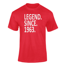 Load image into Gallery viewer, Legend Since 1963 60th Birthday T-shirtbirthday, Ladies, Mens, Unisex