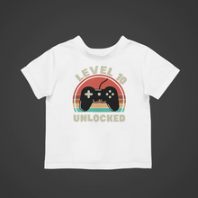 Load image into Gallery viewer, Level 10 unlocked Birthday T-shirtbirthday, boy, gamer, girl, kids, neice, nephew
