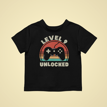 Load image into Gallery viewer, Level 9 unlocked Birthday T-shirtbirthday, boy, gamer, girl, kids, neice, nephew