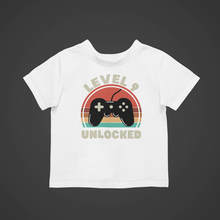 Load image into Gallery viewer, Level 9 unlocked Birthday T-shirtbirthday, boy, gamer, girl, kids, neice, nephew