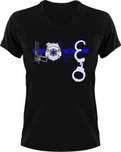 Load image into Gallery viewer, Love police T-ShirtLadies, love, Mens, police, Police Dog, Police Officer, Unisex