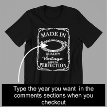 Load image into Gallery viewer, Vintage Aged to Perfection Birthday Tshirt