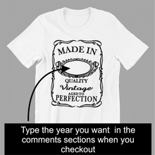 Load image into Gallery viewer, Vintage Aged to Perfection Birthday Tshirt