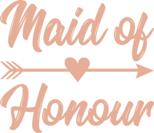 Load image into Gallery viewer, Maid of Honour Tshirt - Bachelorette Party T-shirtaunt, bachelorette, bachelorette party, bride, family, girl, Ladies, neice, sister, Unisex, wedding