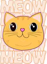 Load image into Gallery viewer, Tigger's Ark Meow Ginger Cat T-Shirtcat, cat mom, cat nip, Ladies, Mens, Michelle West, pets, Tigger's Ark, Unisex