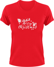 Load image into Gallery viewer, Merry Christmas 2 T-Shirtchristmas, Ladies, Mens, Merry Christmas, snow, Unisex