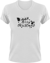 Load image into Gallery viewer, Merry Christmas 2 T-Shirtchristmas, Ladies, Mens, Merry Christmas, snow, Unisex