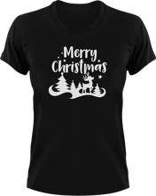 Load image into Gallery viewer, Merry Christmas T-Shirtchristmas, Ladies, Mens, Merry Christmas, snow, Unisex
