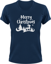 Load image into Gallery viewer, Merry Christmas T-Shirtchristmas, Ladies, Mens, Merry Christmas, snow, Unisex
