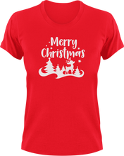 Load image into Gallery viewer, Merry Christmas T-Shirtchristmas, Ladies, Mens, Merry Christmas, snow, Unisex