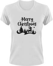 Load image into Gallery viewer, Merry Christmas T-Shirtchristmas, Ladies, Mens, Merry Christmas, snow, Unisex