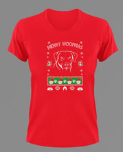 Load image into Gallery viewer, Merry Woofmas 1 T-Shirtanimals, dog, Ladies, Mens, Unisex