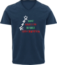 Load image into Gallery viewer, Most Likely To Rumble This Christmas V-Neck T-Shirtchristmas