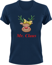 Load image into Gallery viewer, Mr. Claus Christmas Reindeer T-Shirtanimal, animals, christmas, Ladies, Mens, Merry Christmas, reindeer, Unisex