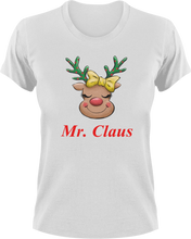 Load image into Gallery viewer, Mr. Claus Christmas Reindeer T-Shirtanimal, animals, christmas, Ladies, Mens, Merry Christmas, reindeer, Unisex