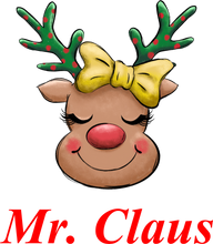 Load image into Gallery viewer, Mr. Claus Christmas Reindeer T-Shirtanimal, animals, christmas, Ladies, Mens, Merry Christmas, reindeer, Unisex