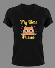 Load image into Gallery viewer, My Best Cat Friend T-Shirtanimals, cat, dog, Ladies, Mens, pets, Unisex