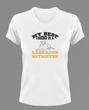 Load image into Gallery viewer, My Best Friend Is A Labrador Retriever T-Shirtanimals, dog, Ladies, Mens, Unisex