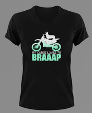 Load image into Gallery viewer, My Corgi Loves To Go Braaap T-Shirtanimals, dog, Ladies, Mens, pets, Unisex