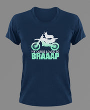 Load image into Gallery viewer, My Corgi Loves To Go Braaap T-Shirtanimals, dog, Ladies, Mens, pets, Unisex