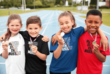 Load image into Gallery viewer, never stop the hustle Kids T-shirtboy, girl, kids, neice, nephew
