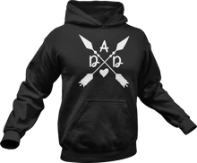 Load image into Gallery viewer, Norse Arrow dad printed on a black T-Shirt