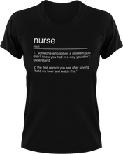 Load image into Gallery viewer, Nurse T-Shirtjob, Ladies, Mens, noun, nurse, Unisex