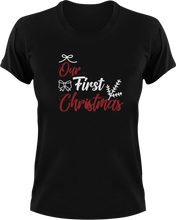 Load image into Gallery viewer, Our First Christmas T-Shirtchristmas, first, Ladies, Mens, Merry Christmas, Unisex