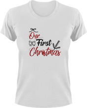 Load image into Gallery viewer, Our First Christmas T-Shirtchristmas, first, Ladies, Mens, Merry Christmas, Unisex
