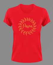 Load image into Gallery viewer, Papa with leave ring T-Shirtdad, Fathers day, funny, grandpa, Ladies, Leaf ring, Mens, Unisex