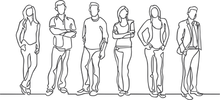 Load image into Gallery viewer, People Linedrawing Tshirt