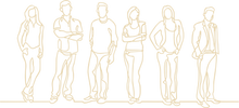 Load image into Gallery viewer, People Linedrawing Tshirt