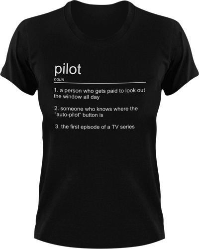 Pilot T-Shirtairplane, job, Ladies, Mens, noun, pilot, Unisex