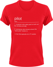 Load image into Gallery viewer, Pilot T-Shirtairplane, job, Ladies, Mens, noun, pilot, Unisex
