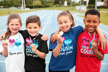 Load image into Gallery viewer, Pink or Blue Your Cousin Loves You Gender Reveal Kids T-shirtboy, gender reveal, girl, kids, neice, nephew