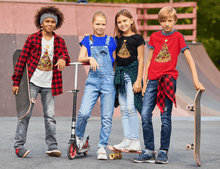 Load image into Gallery viewer, Pizza Slice Christmas Tree T-shirt for kidsboy, brother, christmas, family, funny, girl, kids, neice, nephew, pizza, sarcastic, sister, Unisex