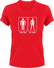 Load image into Gallery viewer, My Man Your Man Police Officer T-Shirtcouple, couples, Ladies, Mens, police, Police Dog, police mom, Police Officer, Unisex