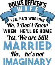 Load image into Gallery viewer, Police officers wife T-ShirtLadies, Mens, police, Police Officer, Unisex, wife