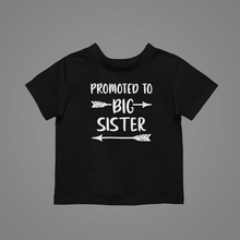 Load image into Gallery viewer, promoted to big sister T-shirtboy, christian, gender reveal, girl, kids, neice, nephew