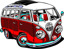 Load image into Gallery viewer, Red VW Bus Tshirt
