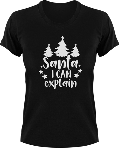Santa I Can Explain T-Shirtchristmas, jokes, Ladies, Mens, Santa, snow, Unisex