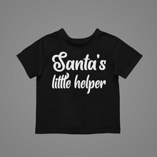 Load image into Gallery viewer, Santas Little Helper Christmas T-shirt 3boy, christmas, girl, kids, neice, nephew