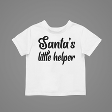 Load image into Gallery viewer, Santas Little Helper Christmas T-shirt 3boy, christmas, girl, kids, neice, nephew